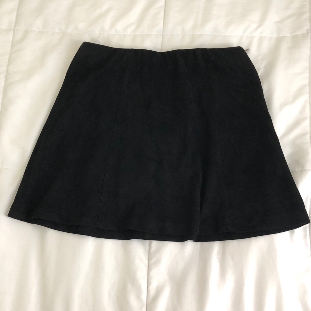 Black Suede Mini Skirt